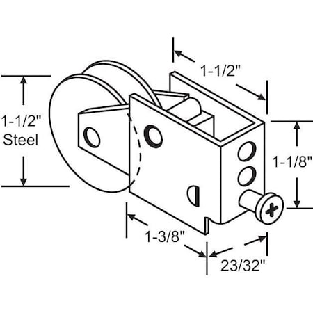 Strybuc Patio Door Roller Assembly 9-211